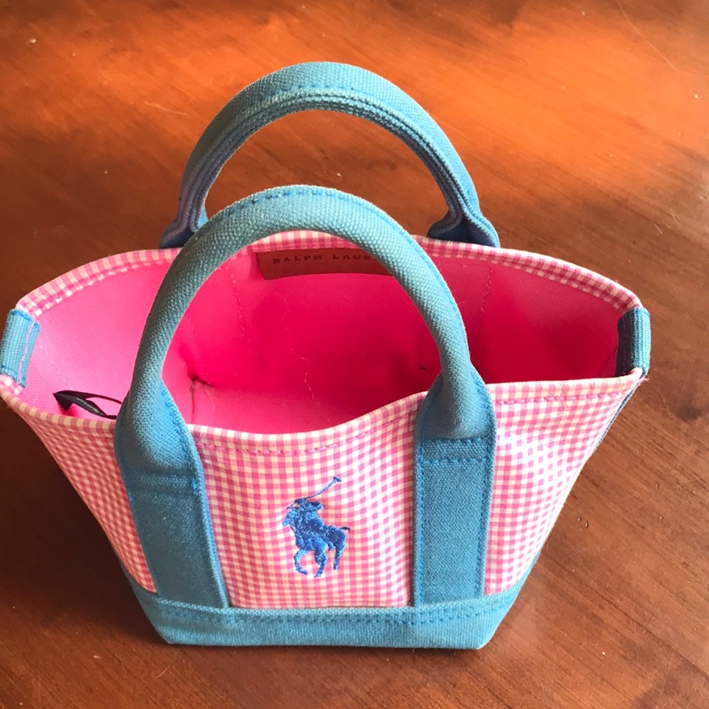 Ralph Lauren pink little fabric bag
